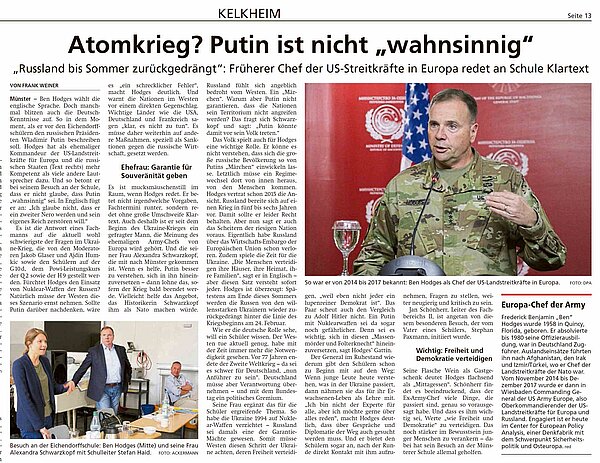 HK vom 14.05.2022 - Ben Hodges