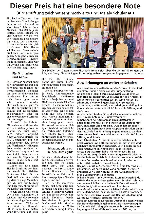 HK vom 10.07.2021 - Preis Bürgerstiftung