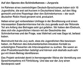 Begründung Jury
