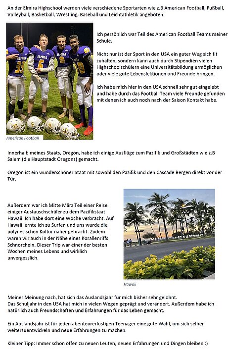 Mein Auslandsjahr - Erfahrungsbericht 2022 - 2