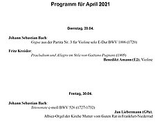 Programm April 2021